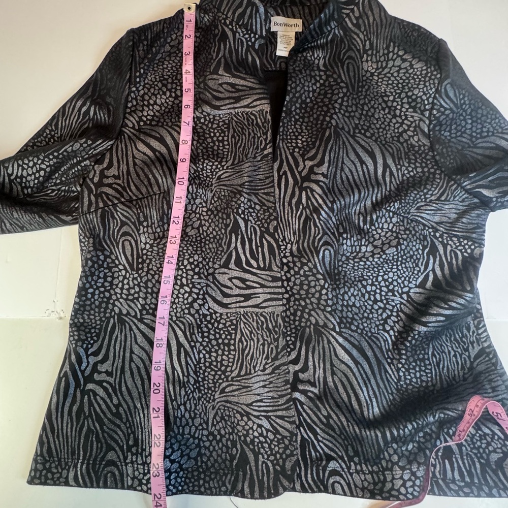 BonWorth Metallic Animal Print Jacket – Size MP - Picture 9 of 12